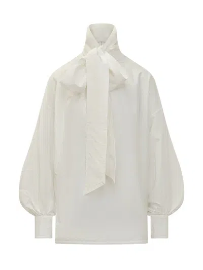 Zimmermann Bow Shirt In White