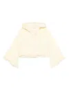 Zimmermann Coco Hooded Cotton Toweling Sweater In Neutral