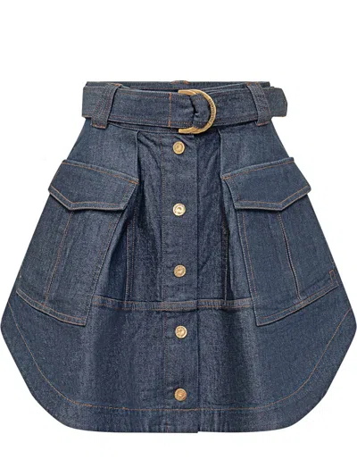 ZIMMERMANN ZIMMERMANN ZIMMERMANN DENIM SKIRT