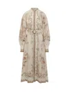 Zimmermann Dress With Embroidery And Print In Multi