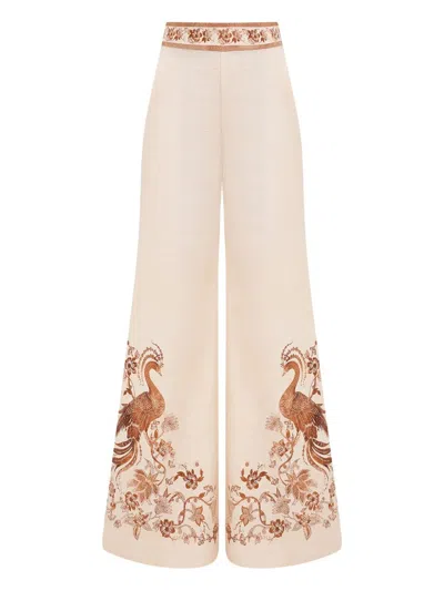 ZIMMERMANN ZIMMERMANN ZIMMERMANN EMBROIDERED TROUSERS