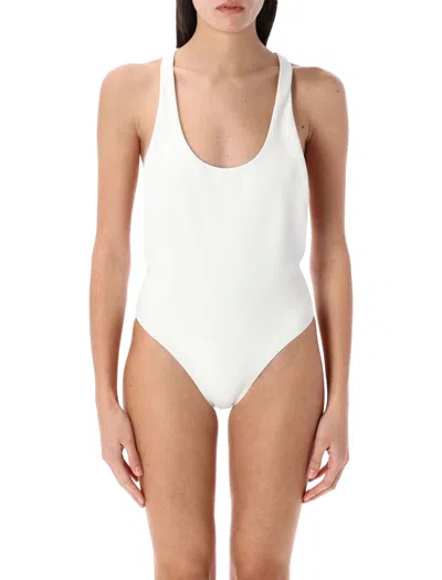 Zimmermann Everly Bow One-piece Swimsuit In White
