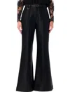 Zimmermann Hypnotic Wool Blend Flare Pants In Black