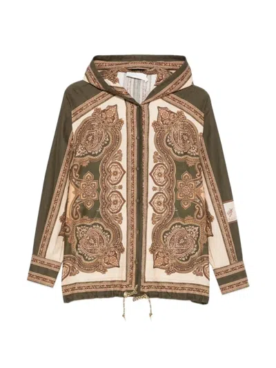 Zimmermann Mahon Paisley-print Blouse In Green