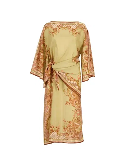 Zimmermann Paisley Pattern Midi Dress In Multi