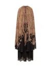 Zimmermann Womens Black Paisley Hypnotic Caped Woven Maxi Dress Xs In Brown
