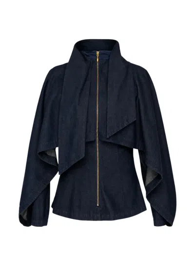 Zimmermann Zip Blouse In Blue