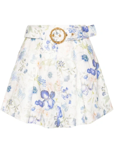 Zimmermann Short  Woman In Blue Garden Print