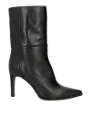 Zinda Woman Ankle Boots Black Size 6 Leather In Black