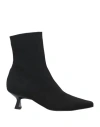 Zinda Woman Ankle Boots Black Size 10 Textile Fibers In Black
