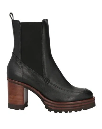Zinda Woman Ankle Boots Black Size 8 Leather