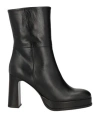 Zinda Woman Ankle Boots Black Size 8 Leather In Black