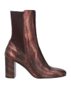 Zinda Woman Ankle Boots Bronze Size 7 Leather