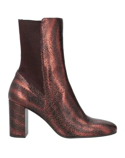 Zinda Woman Ankle Boots Bronze Size 7 Leather