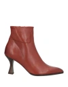 Zinda Woman Ankle Boots Brown Size 7 Leather In Brown