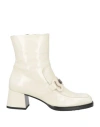 Zinda Woman Ankle Boots Cream Size 6 Leather In White