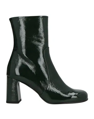 Zinda Woman Ankle Boots Dark Green Size 7 Leather