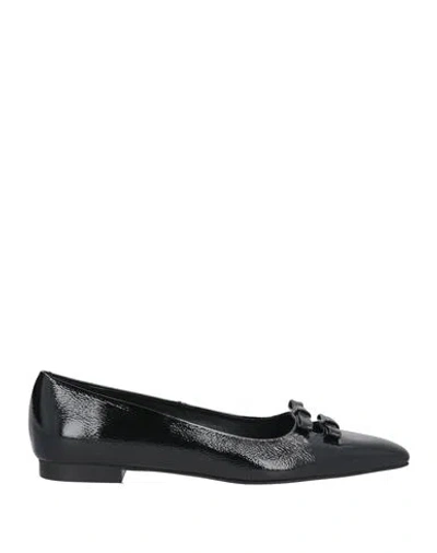Zinda Woman Ballet Flats Black Size 8 Leather