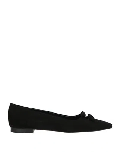 Zinda Woman Ballet Flats Black Size 8 Leather