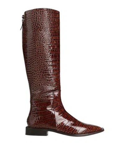 Zinda Woman Boot Brown Size 8 Leather