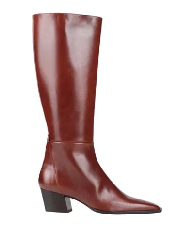 Zinda Woman Boot Tan Size 9 Leather In Brown