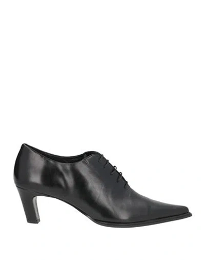 Zinda Woman Lace-up Shoes Black Size 10 Leather