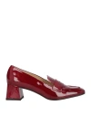 Zinda Woman Loafers Brick Size 8 Leather In Burgundy