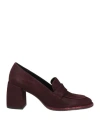 Zinda Woman Loafers Burgundy Size 8 Leather