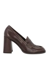 Zinda Woman Loafers Dark Brown Size 8 Leather