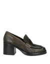 Zinda Woman Loafers Dark Green Size 7 Leather