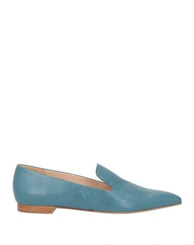 Zinda Woman Loafers Slate Blue Size 7 Leather