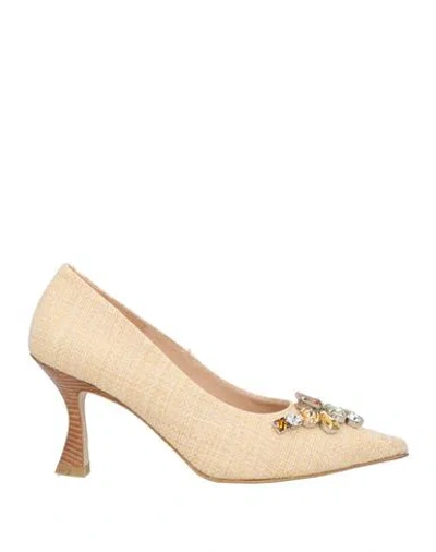 Zinda Woman Pumps Beige Size 7 Synthetisches Material In Neutral