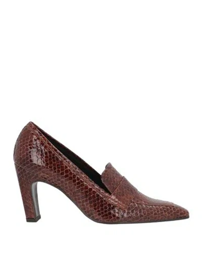 Zinda Woman Pumps Brown Size 7 Leather In Multi