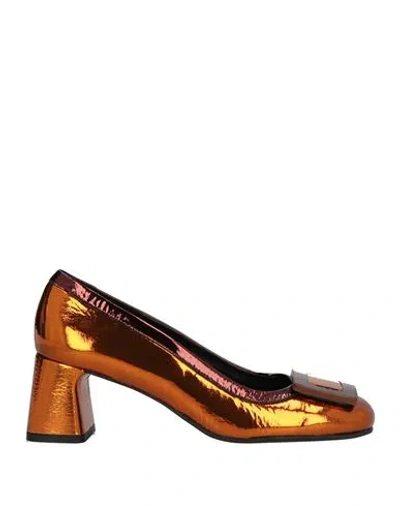 Zinda Woman Pumps Copper Size 7 Leather
