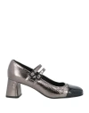 Zinda Woman Pumps Gunmetal Size 8 Leather