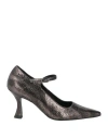 Zinda Woman Pumps Gunmetal Size 8 Leather