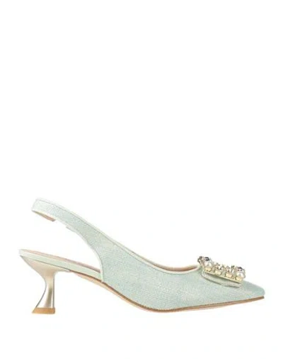 Zinda Woman Pumps Light Green Size 7 Synthetisches Material In Multi