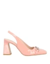 Zinda Woman Pumps Pink Size 8 Leather In Pink