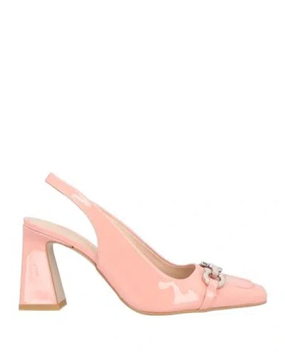 Zinda Woman Pumps Pink Size 8 Leather