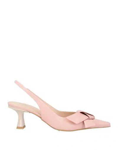 Zinda Woman Pumps Pink Size 8 Leather