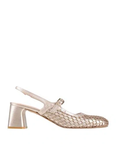 Zinda Woman Pumps Platinum Size 7 Leather In Grey