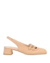 Zinda Woman Pumps Sand Size 8 Leather In Beige