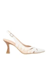 Zinda Woman Pumps White Size 7 Leather In White