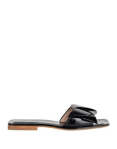 Zinda Woman Sandals Black Size 8 Leather
