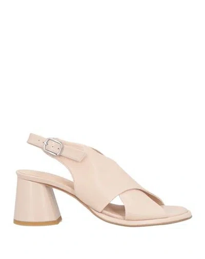 Zinda Woman Sandals Blush Size 8 Leather In Pink