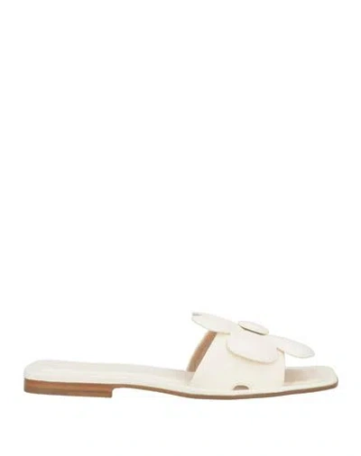 Zinda Woman Sandals Ivory Size 8 Leather In White