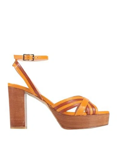 Zinda Woman Sandals Mandarin Size 7 Leather