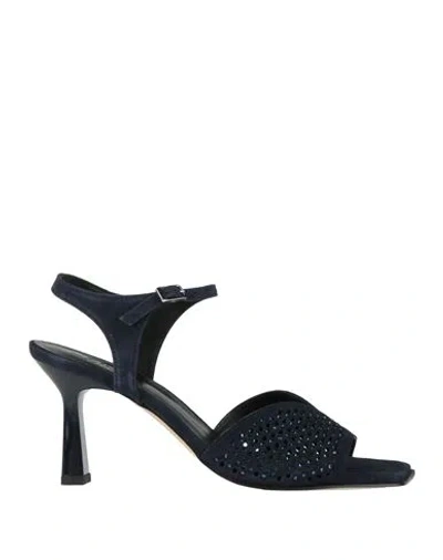 Zinda Woman Sandals Midnight Blue Size 8 Leather