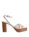 Zinda Woman Sandals White Size 8 Leather In White