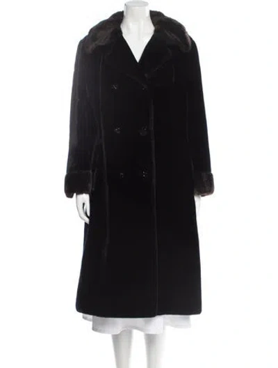 Pre-owned Zinman Furs Faux Fur Coat In Black